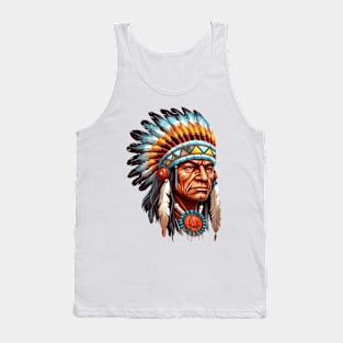 Native American Village Chief #3 Tank Top